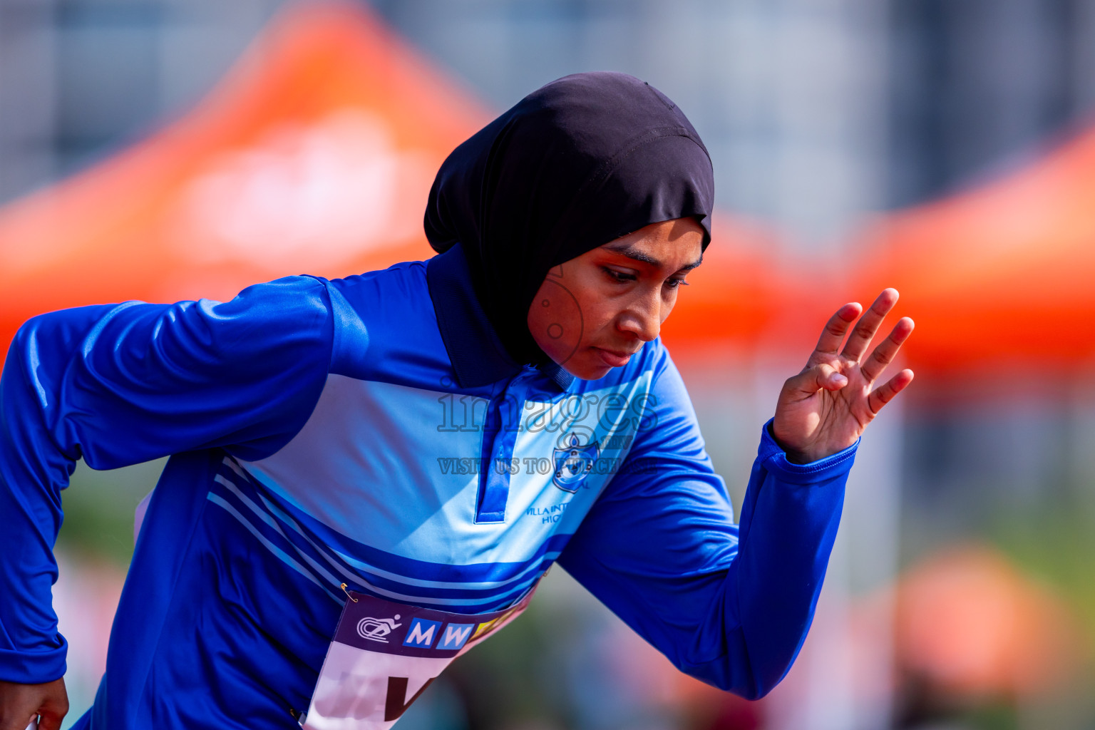 Day 6 of MWSC Interschool Athletics Championships 2024 held in Hulhumale Running Track, Hulhumale, Maldives on Thursday, 14th November 2024. Photos by: Nausham Waheed / Images.mv