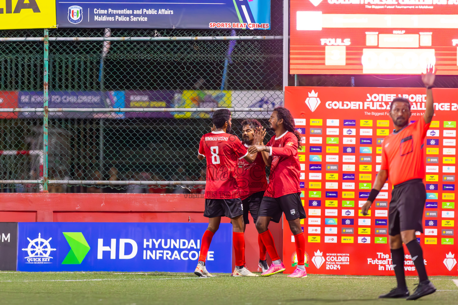 K Gaafaru vs K Himmafushi in Day 22 of Golden Futsal Challenge 2024 was held on Monday , 5th February 2024 in Hulhumale', Maldives
Photos: Ismail Thoriq / images.mv