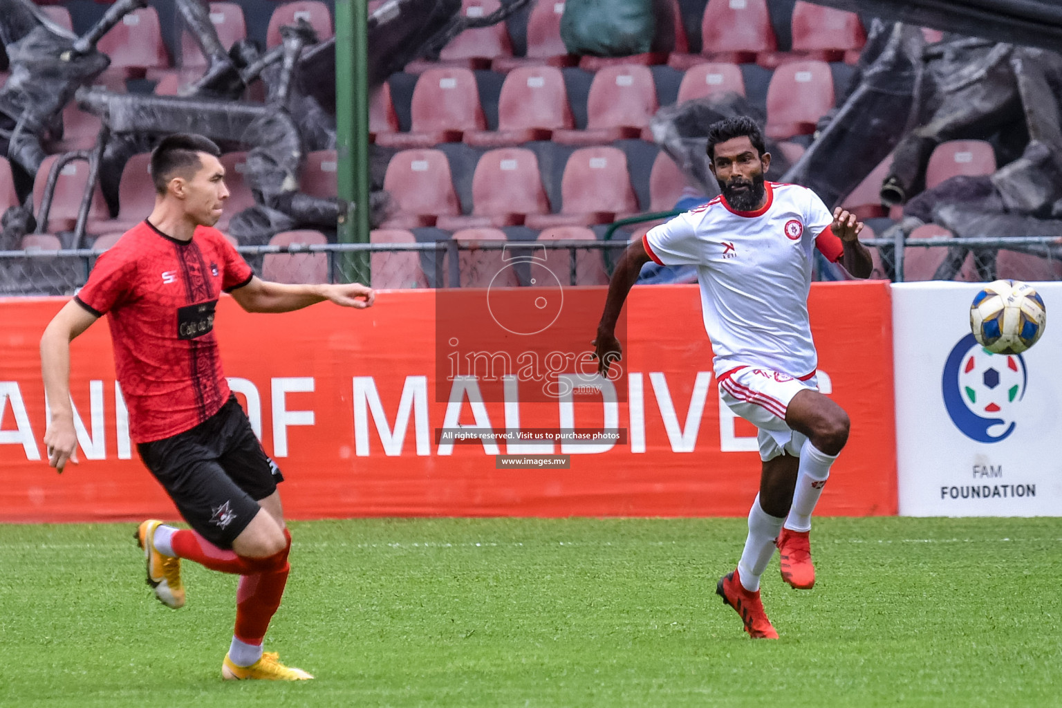 Buru Sports Club vs Club Teenage in Dhivehi Premier League Qualification 22 on 30th Aug 2022, held in National Football Stadium, Male', Maldives Photos: Nausham Waheed / Images.mv