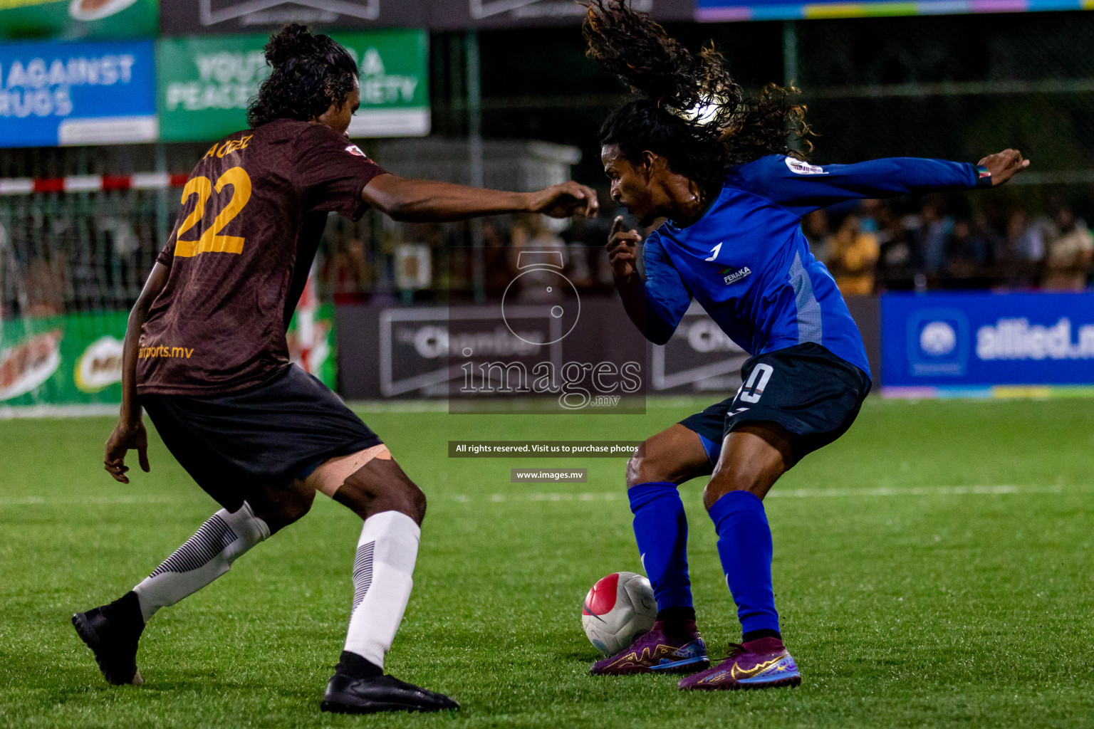 Team Fenaka vs Club Airports in Club Maldives Cup 2022 was held in Hulhumale', Maldives on Tuesday, 18th October 2022. Photos: Mohamed Mahfooz Moosa/ images.mv