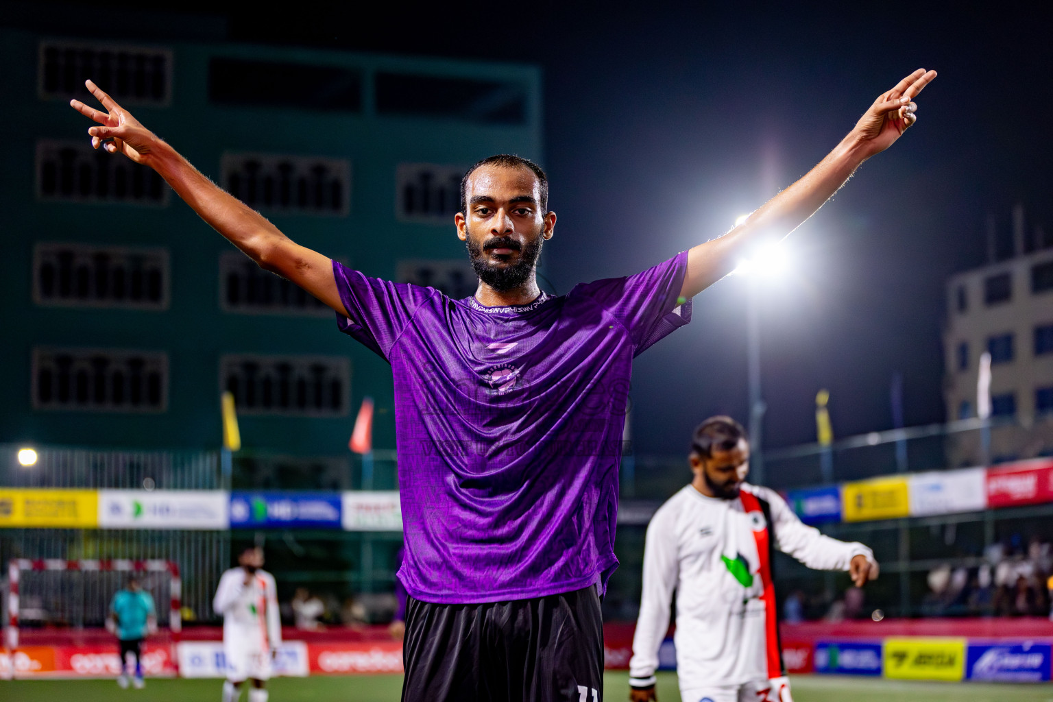 GA. Kolamaafushi vs GA. Kanduhulhuhdhoo in Day 19 of Golden Futsal Challenge 2024 was held on Friday, 2nd February 2024 in Hulhumale', Maldives 
Photos: Hassan Simah / images.mv