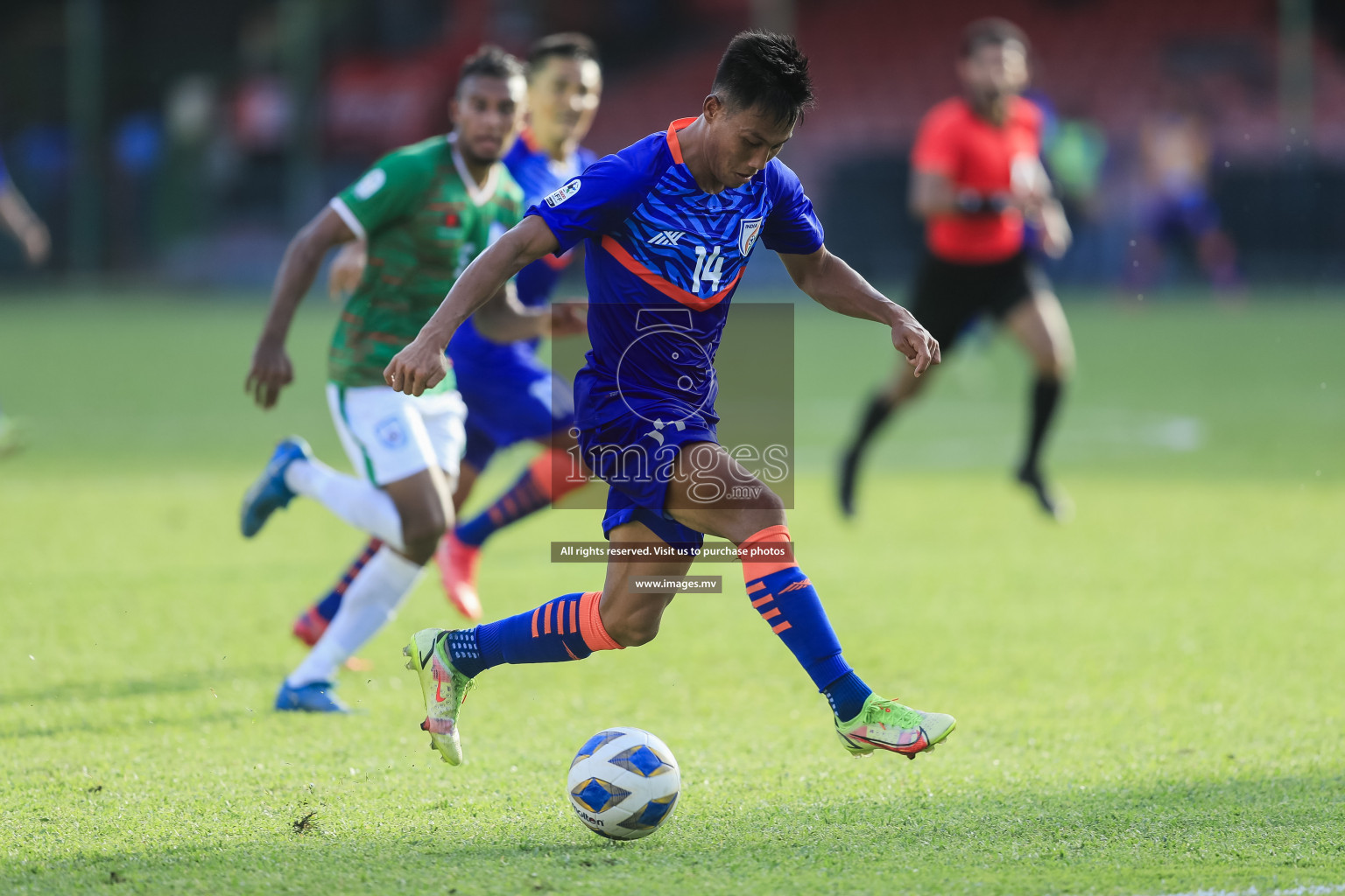 Bangladesh vs India in SAFF Championship 2021 held on 1st October 2021 in Galolhu National Stadium, Male', Maldives