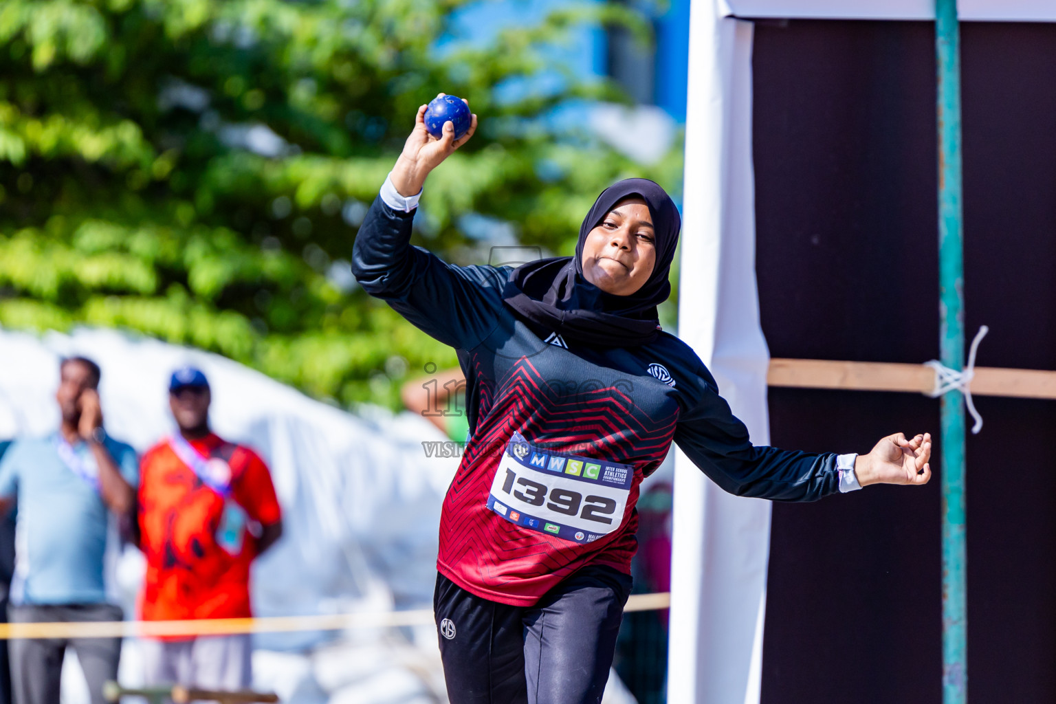 Day 3 of MWSC Interschool Athletics Championships 2024 held in Hulhumale Running Track, Hulhumale, Maldives on Monday, 11th November 2024. Photos by:  Nausham Waheed / Images.mv