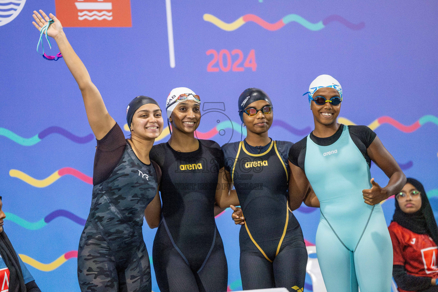 Day 6 of National Swimming Competition 2024 held in Hulhumale', Maldives on Wednesday, 18th December 2024. Photos: Mohamed Mahfooz Moosa / images.mv