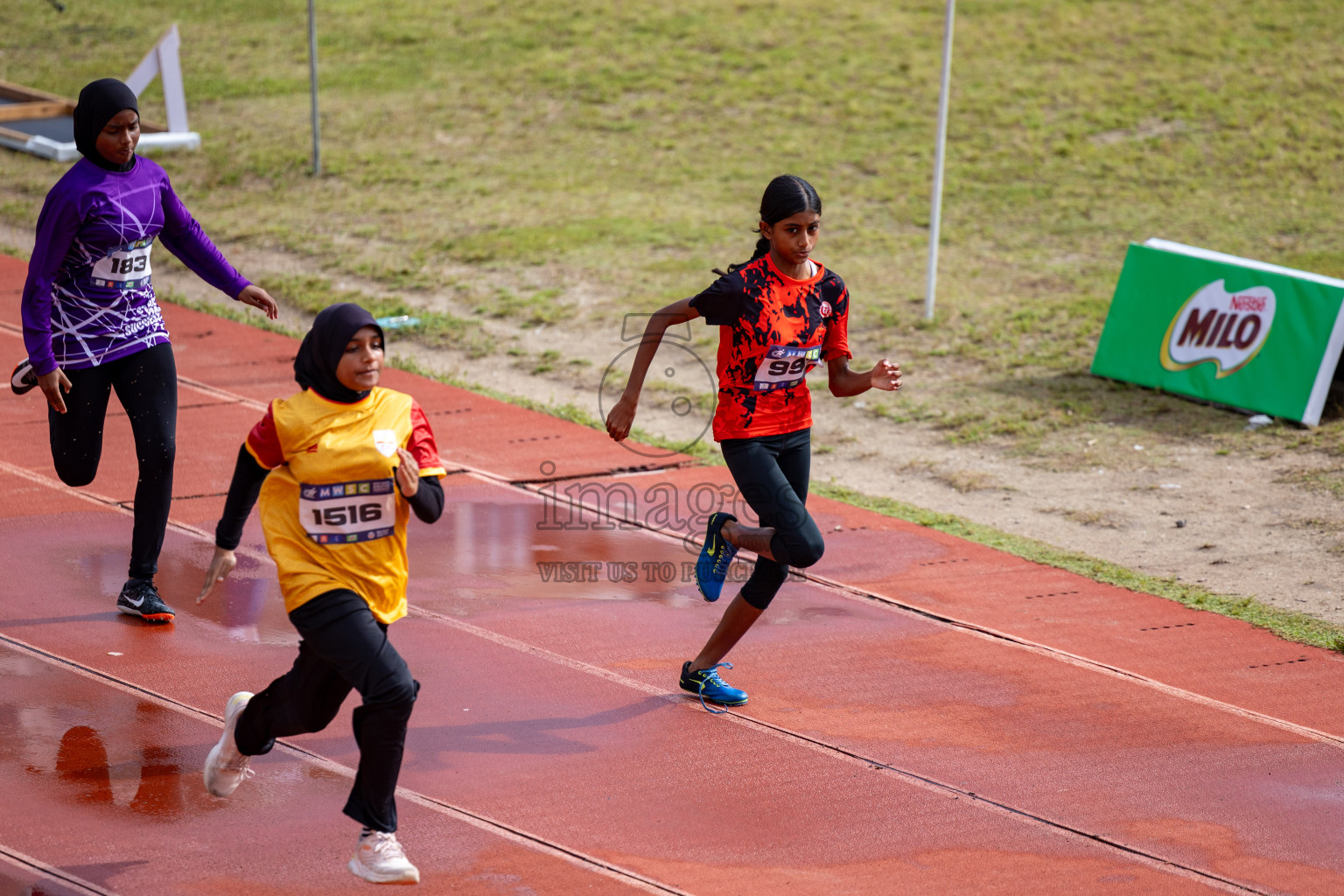 Day 1 of MWSC Interschool Athletics Championships 2024 held in Hulhumale Running Track, Hulhumale, Maldives on Saturday, 9th November 2024. 
Photos by: Ismail Thoriq, Hassan Simah / Images.mv