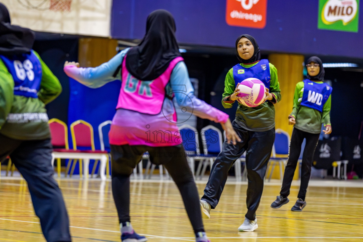 Netgen B vs Fiontti Sports Club in Day 3 of 3rd Netball Junior Championship, held at Social Center on Tuesday, 21st January 2025 . 
Photos: Hassan Simah / images.mv