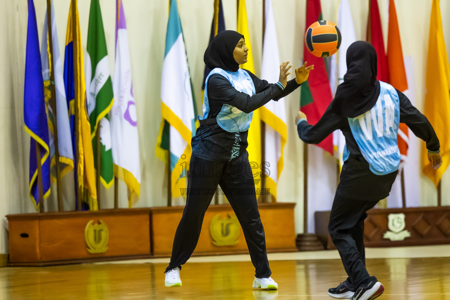 Day 12 of 25th Inter-School Netball Tournament was held in Social Center at Male', Maldives on Thursday, 22nd August 2024.