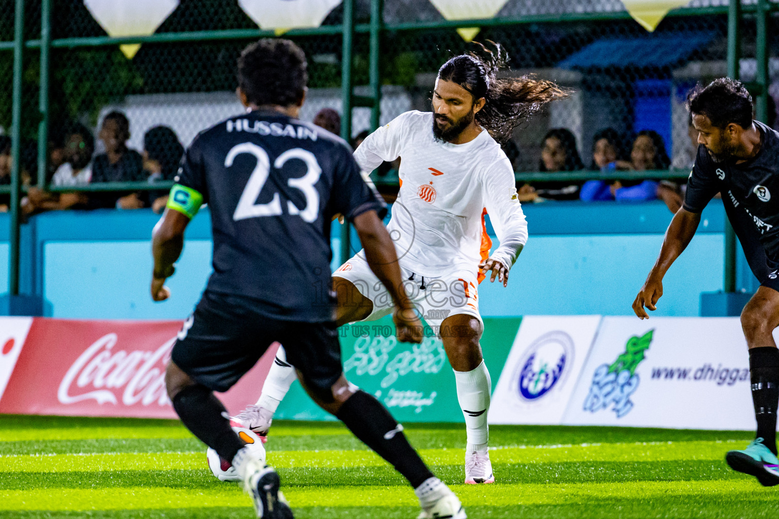 Dee Ess Jay SC vs Much Black in Day 2 of Laamehi Dhiggaru Ekuveri Futsal Challenge 2024 was held on Saturday, 27th July 2024, at Dhiggaru Futsal Ground, Dhiggaru, Maldives Photos: Nausham Waheed / images.mv