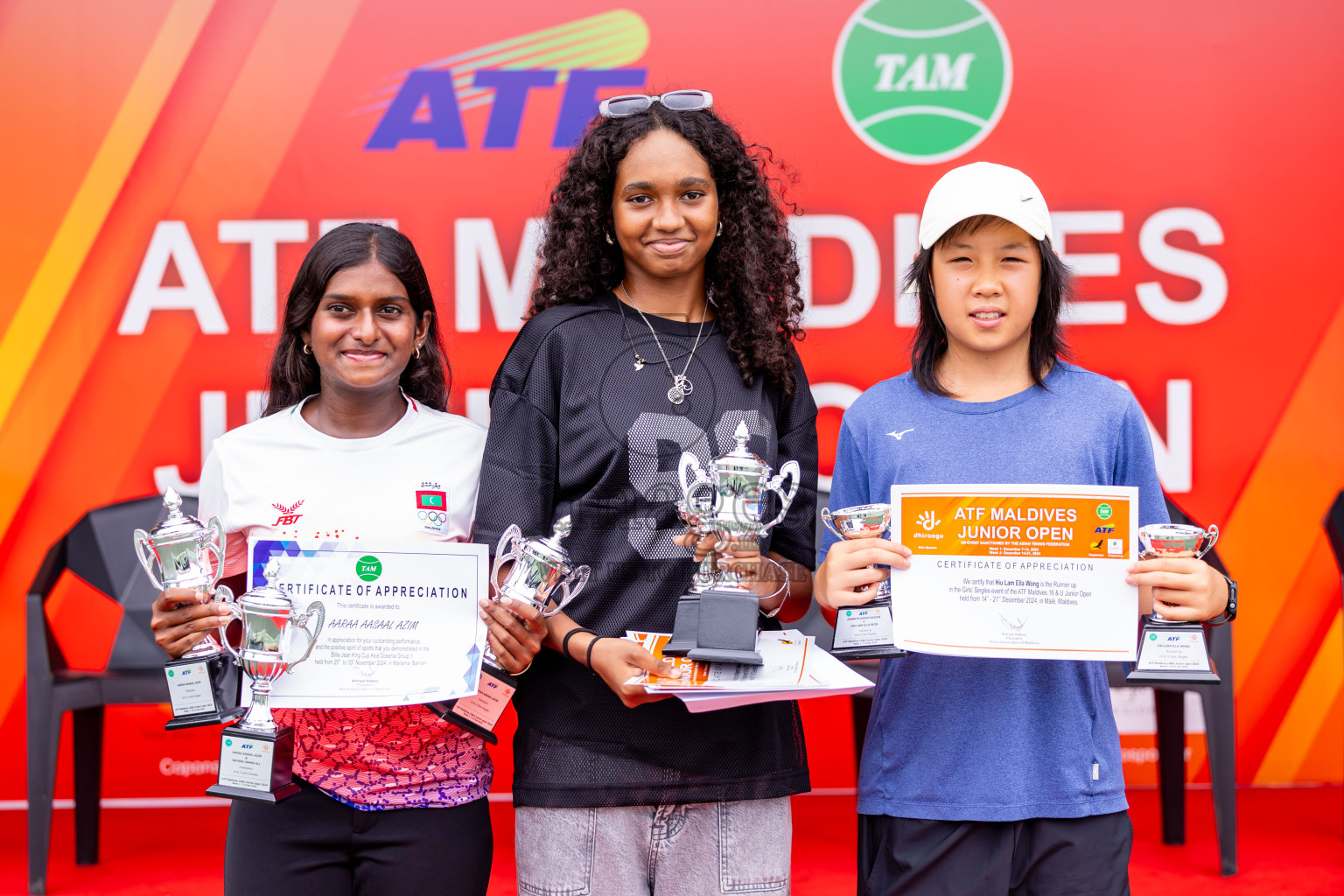 Finals of ATF Maldives Junior Open Tennis was held in Male' Tennis Court, Male', Maldives on Saturday, 21st December 2024. Photos: Nausham Waheed/ images.mv