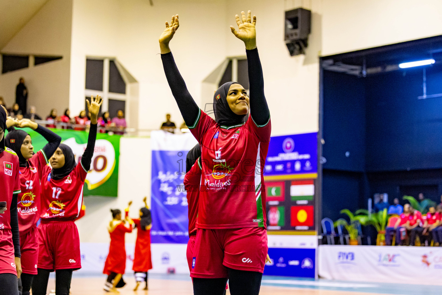 Final of CAVA Woman's Volleyball Challenge Cup 2024 was held in Social Center, Male', Maldives on Wednesday, 11th September 2024. Photos: Nausham Waheed / images.mv