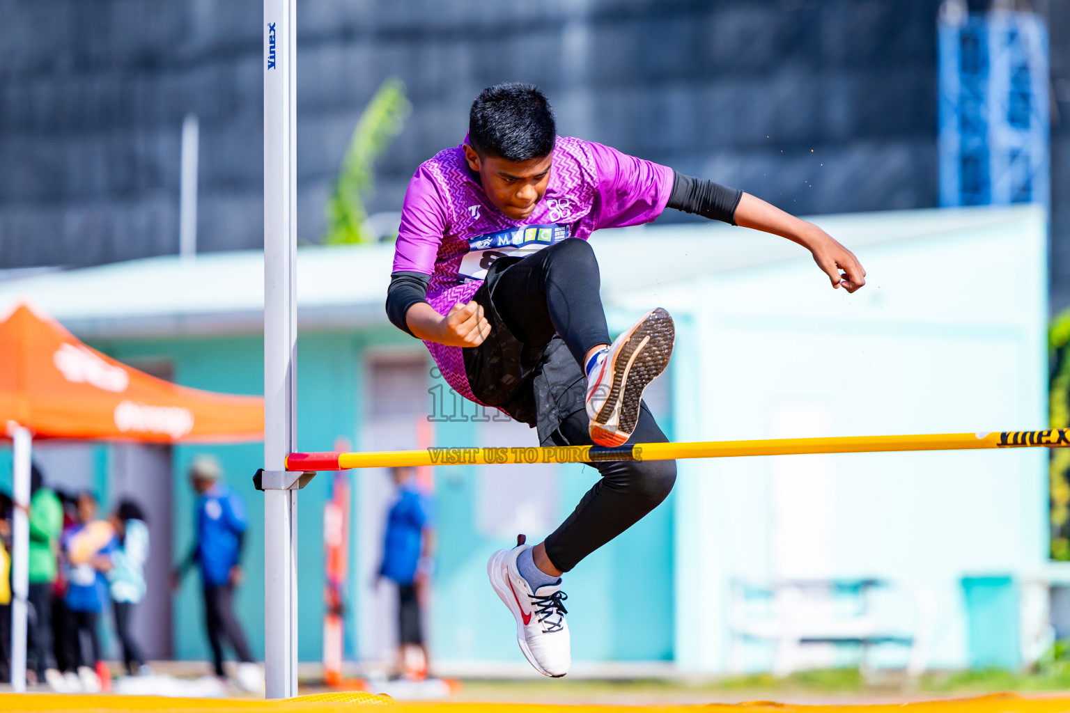 Day 3 of MWSC Interschool Athletics Championships 2024 held in Hulhumale Running Track, Hulhumale, Maldives on Monday, 11th November 2024. Photos by:  Nausham Waheed / Images.mv