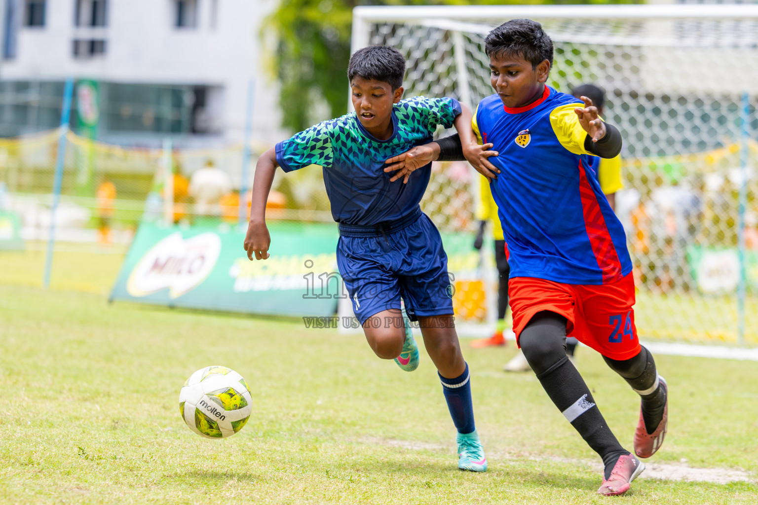 Day 1 of MILO Academy Championship 2025 (U-12) was held at Henveiru Stadium in Male', Maldives on Thursday, 1st May 2025. Photos: Ismail Thoriq / images.mv
