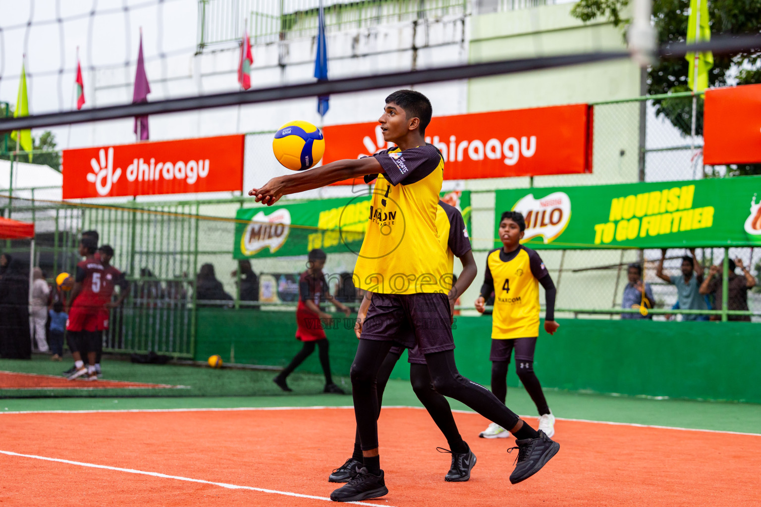 Day 2 of Interschool Volleyball Tournament 2024 was held in Ekuveni Volleyball Court at Male', Maldives on Sunday, 24th November 2024. Photos: Nausham Waheed / images.mv