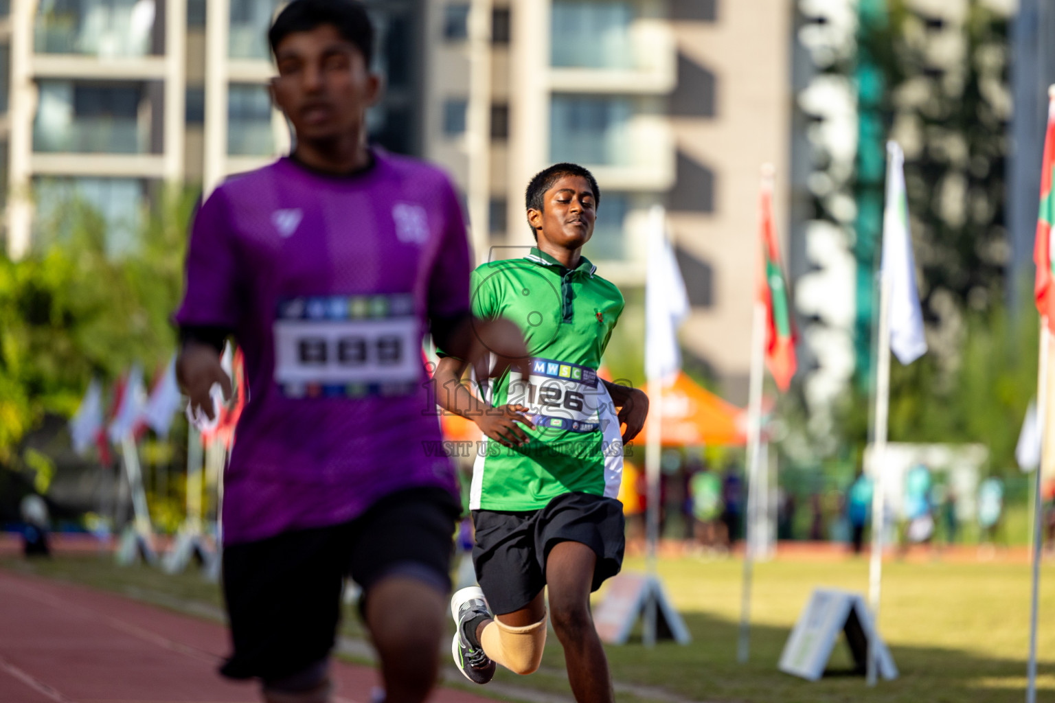 Day 1 of MWSC Interschool Athletics Championships 2024 held in Hulhumale Running Track, Hulhumale, Maldives on Saturday, 9th November 2024. 
Photos by: Hassan Simah / Images.mv