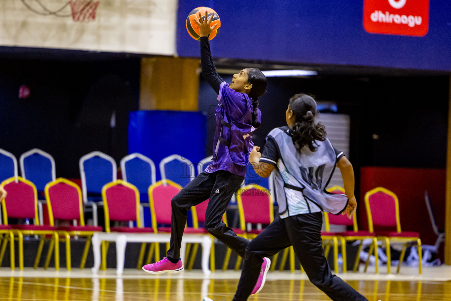 Day 9 of 25th Inter-School Netball Tournament was held in Social Center at Male', Maldives on Monday, 19th August 2024. Photos: Nausham Waheed / images.mv