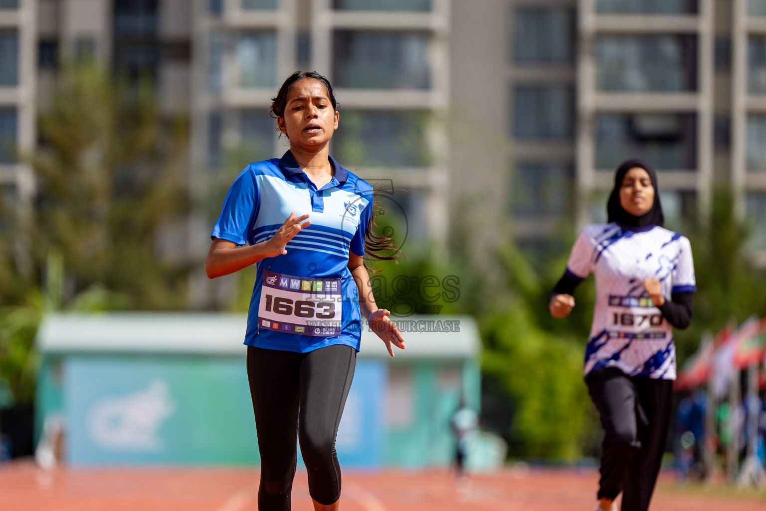 Day 2 of MWSC Interschool Athletics Championships 2024 held in Hulhumale Running Track, Hulhumale, Maldives on Sunday, 10th November 2024. 
Photos by:  Hassan Simah / Images.mv