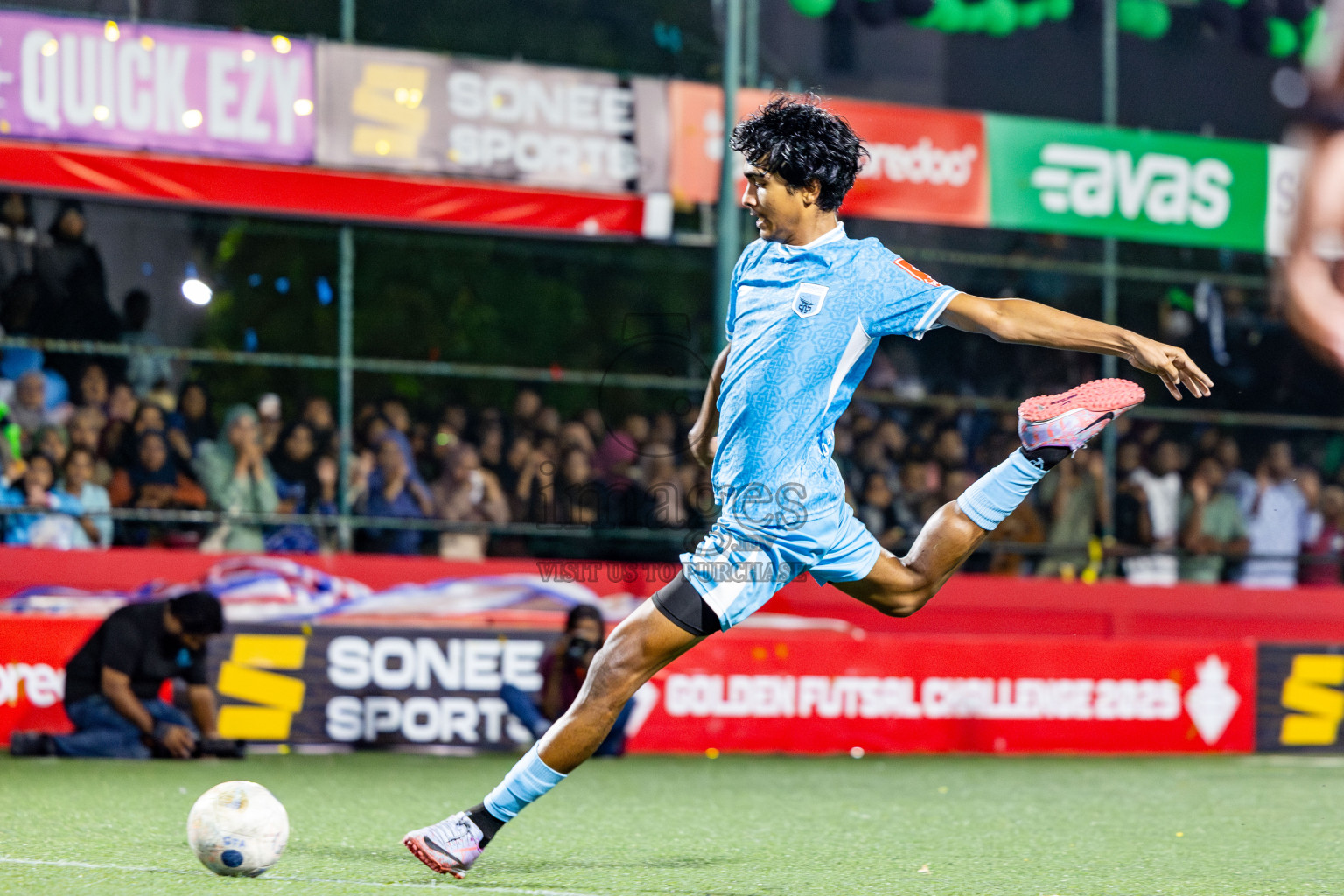 HA Dhidhdhoo vs HA Vashafaru in Haa Alif Atoll Finals Day 28 of Golden Futsal Challenge 2025 was held on Saturday , 1st February 2025, in Hulhumale', Maldives. Photos: Nausham Waheed / images.mv