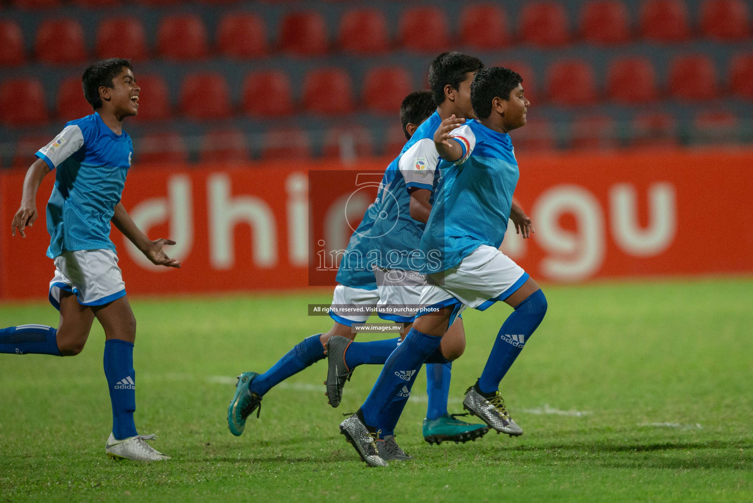 LH.EDU.CENTRE vs Ghaazee School in the finals of MAMEN Inter School Football Tournament 2019 (U13) on 22nd April 2019 in Male', Maldives Photos: Suadh Abdul Sattar / Images.mv