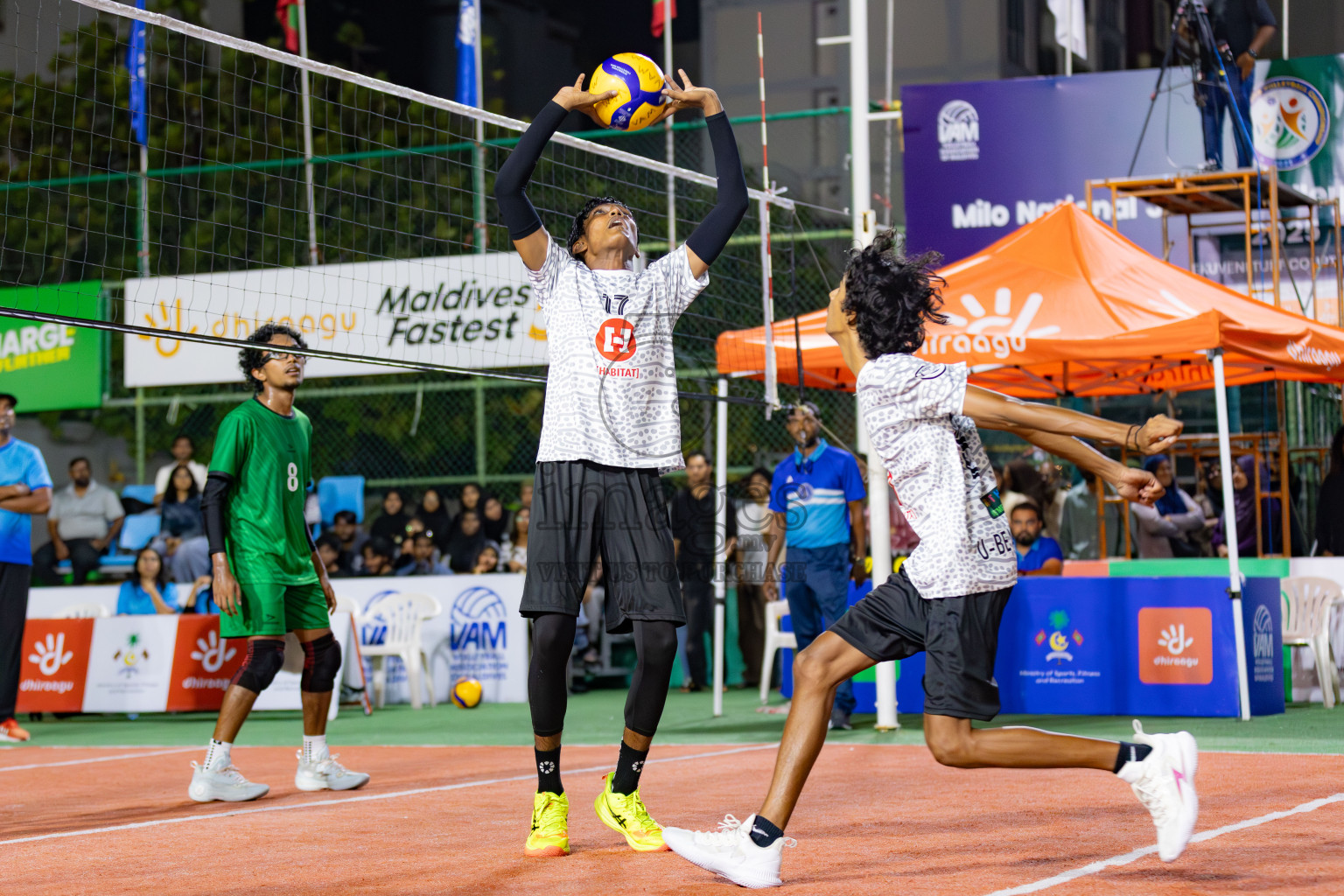 Semi Finals of Milo National Junior Volleyball Championship 2025 Day 5 was held on Thursday, 27th November 2025 at Ekuveni Turf Court Male', Maldives. Photos: Areef Adam / images.mv