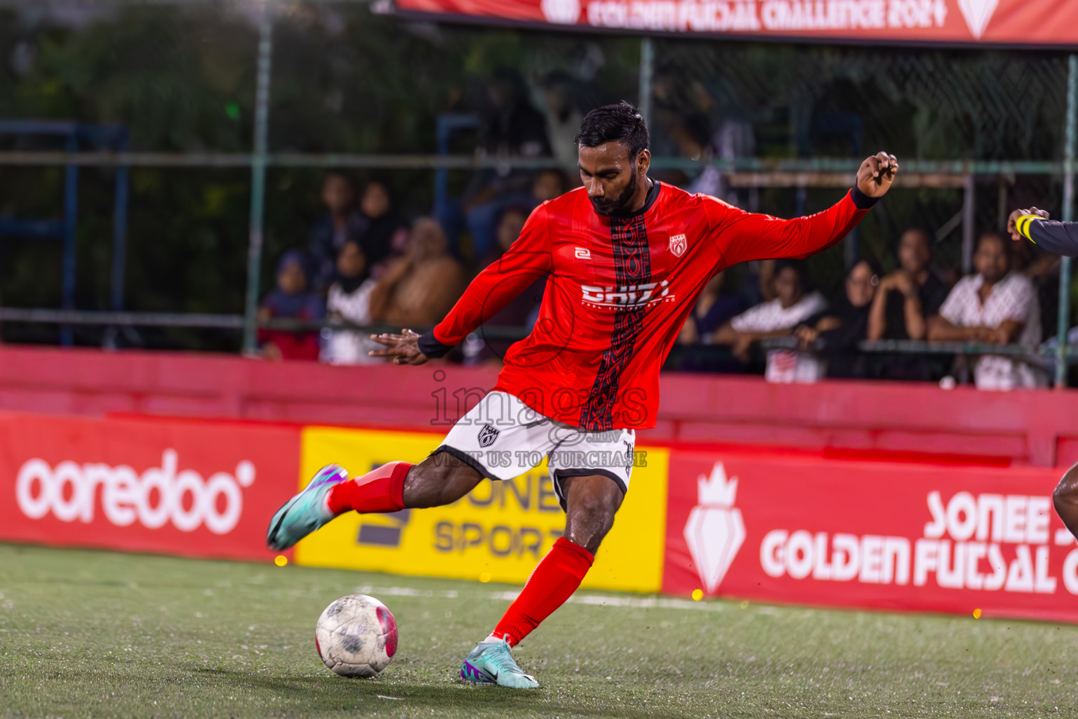 L Maamendhoo vs L Hithadhoo in Day 20 of Golden Futsal Challenge 2024 was held on Saturday , 3rd February 2024 in Hulhumale', Maldives Photos: Ismail Thoriq / images.mv