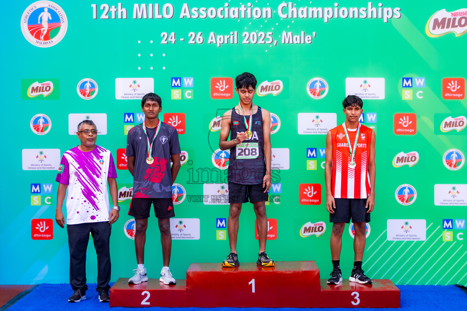 Day 2 of 12th Milo Association Championships was held in Ekuveni Track at Male', Maldives on Friday, 25th April 2025. Photos: Nausham Waheed / images.mv