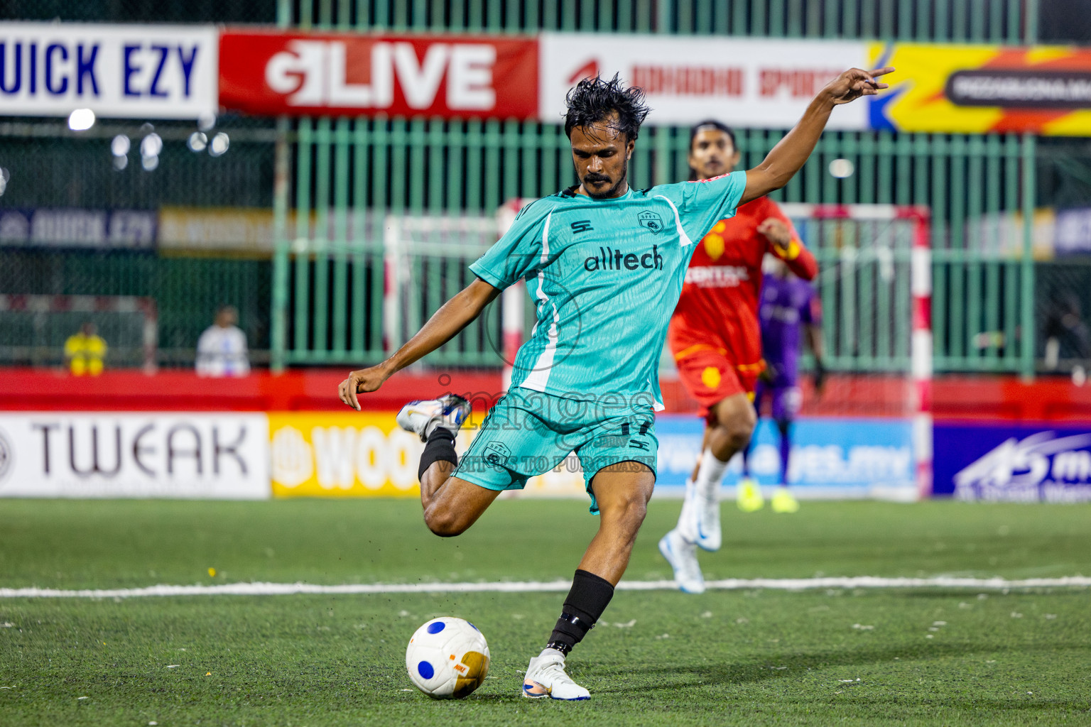 S Feydhoo vs S Meedhoo on Day 20 of Golden Futsal Challenge 2025 was held on Thursday, 23rd January 2025, in Hulhumale', Maldives. Photos: Nausham Waheed / images.mv
