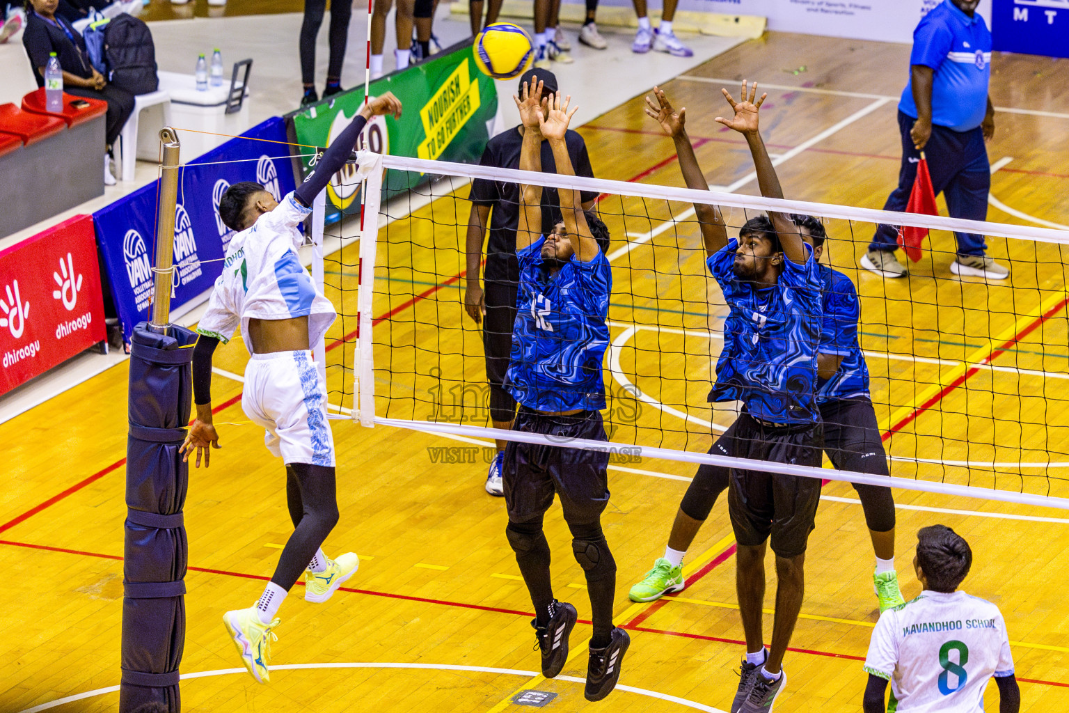 Finals of Interschool Volleyball Tournament 2024 was held in Social Center at Male', Maldives on Friday, 6th December 2024. Photos: Nausham Waheed / images.mv