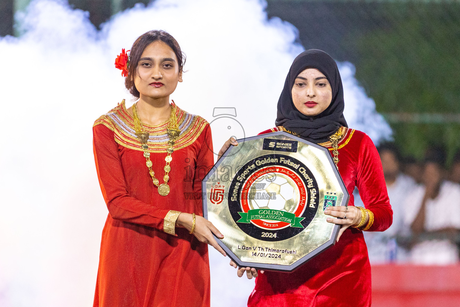 Opening of Golden Futsal Challenge 2024 with Charity Shield Match between L.Gan vs Th. Thimarafushi was held on Sunday, 14th January 2024, in Hulhumale', Maldives Photos: Ismail Thoriq / images.mv