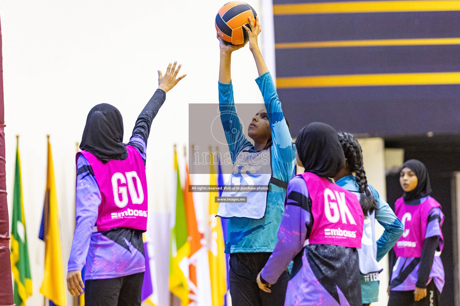 Day 11 of 24th Interschool Netball Tournament 2023 was held in Social Center, Male', Maldives on 6th November 2023. Photos: Nausham Waheed / images.mv