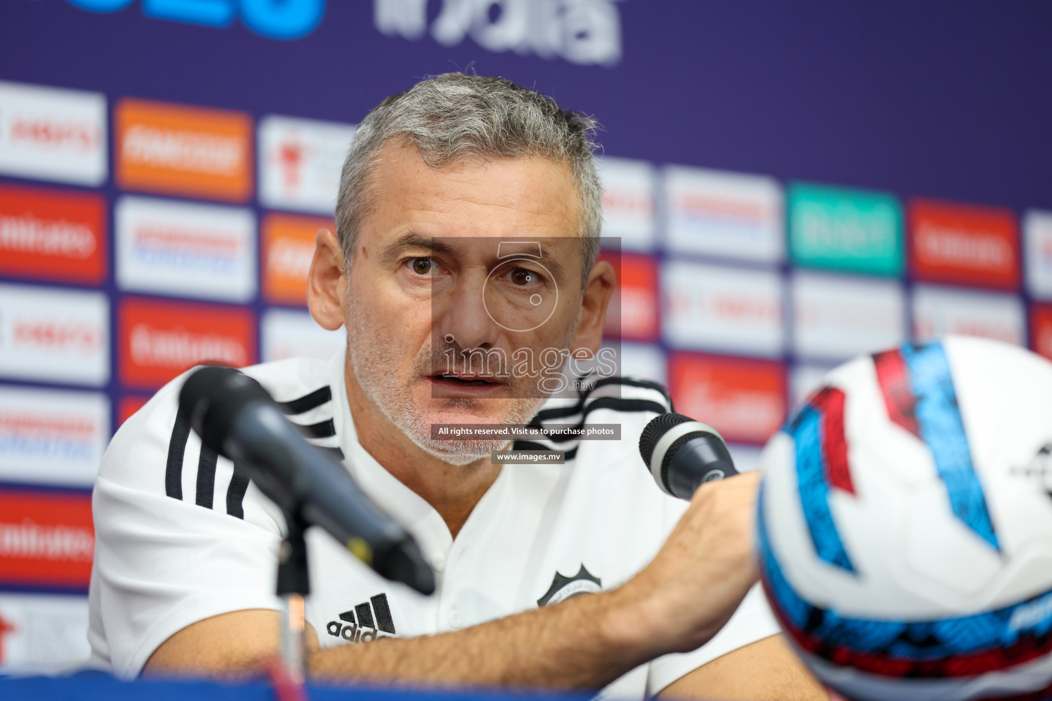 Saff Championship Final Pre-match press conference held in Sree Kanteerava Stadium, Bengaluru, India, on Monday, 3rd July 2023. Photos: Nausham Waheed / images.mv