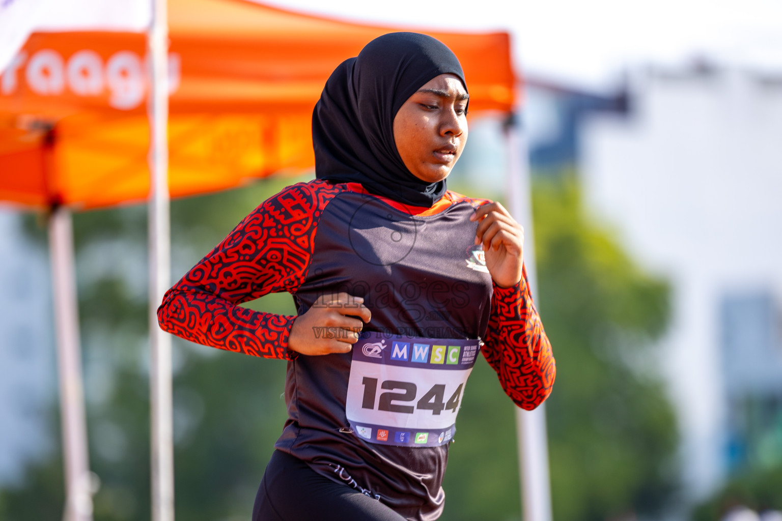 Day 4 of MWSC Interschool Athletics Championships 2024 held in Hulhumale Running Track, Hulhumale, Maldives on Tuesday, 12th November 2024. Photos by: Raaif Yoosuf / Images.mv