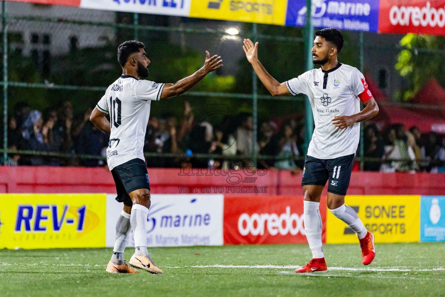 K Dhiffushi VS K Maafushi in Day 25 of Golden Futsal Challenge 2024 was held on Thursday , 8th February 2024 in Hulhumale', Maldives Photos: Nausham Waheed / images.mv