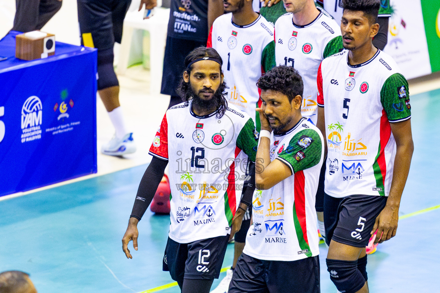 Dhivehi Sifainge Club vs Huraa Community Club in Semi Finals of MILO VAM Cup 2025 held in Male', Maldives on Tuesday, 1st July 2025 at Social Center Indoor Hall Photos By: Nausham Waheed / images.mv