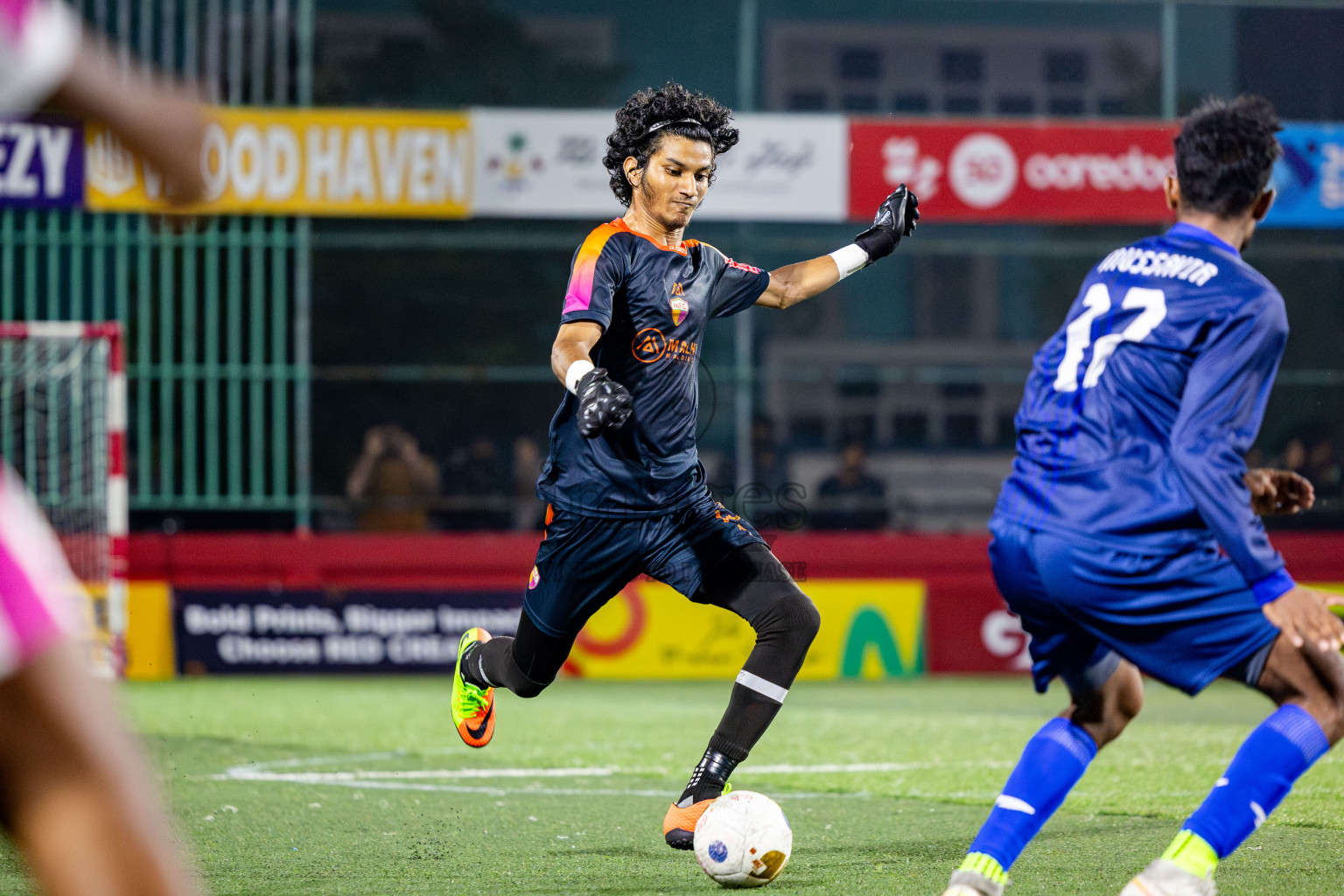 GA Maamendhoo VS GA Villingili in Day 8 of Golden Futsal Challenge 2025 was held on Sunday, 12th January 2025, in Hulhumale', Maldives Photos: Nausham Waheed , Ismail Thoriq / images.mv