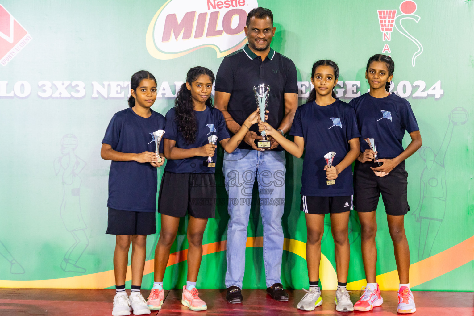 Final of MILO 3x3 Netball Challenge 2024 was held in Ekuveni Netball Court at Male', Maldives on Thursday, 20th March 2024. Photos: Nausham Waheed / images.mv