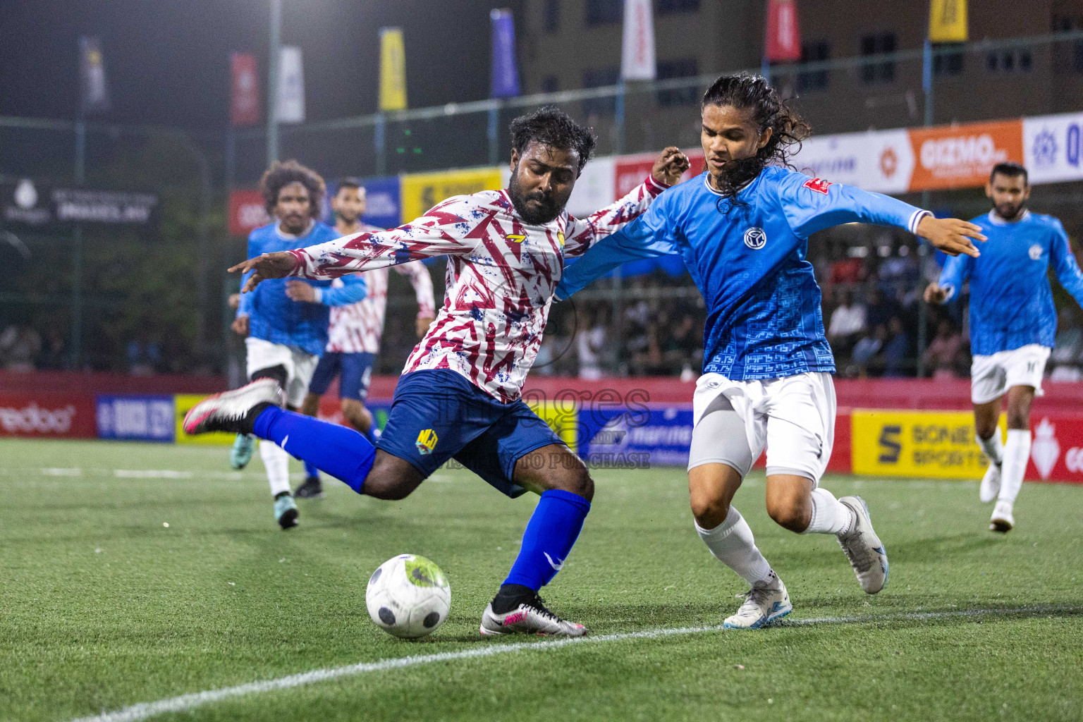 GA Nillandhoo vs GA Gemanafushi in Day 9 of Golden Futsal Challenge 2024 was held on Tuesday, 23rd January 2024, in Hulhumale', Maldives Photos: Nausham Waheed / images.mv