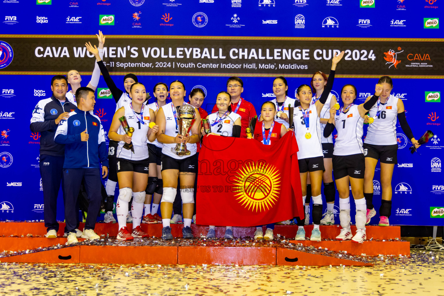 Final of CAVA Woman's Volleyball Challenge Cup 2024 was held in Social Center, Male', Maldives on Wednesday, 11th September 2024. Photos: Nausham Waheed / images.mv