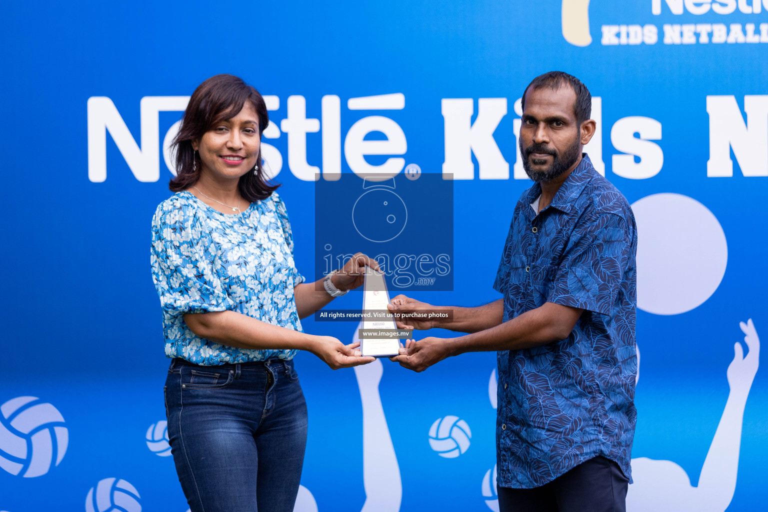 Day 2 of Nestle' Kids Netball Fiesta 2023 held in Henveyru Stadium, Male', Maldives on Thursday, 1st December 2023. Photos by Nausham Waheed / Images.mv