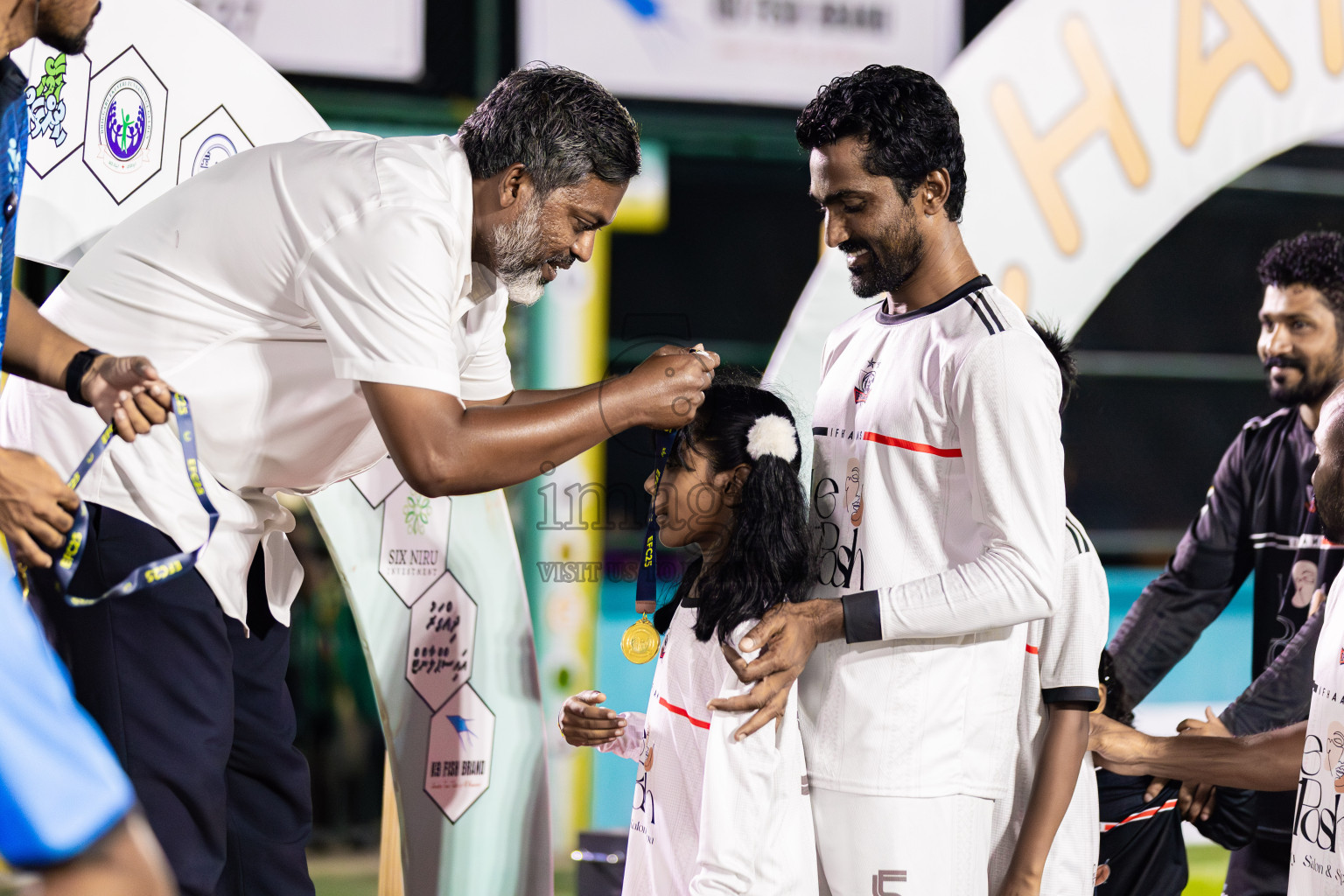Ifhaams vs Dee Cee Jay SC in Final of Laamehi Dhiggaru Ekuveri Futsal Challenge 2025 was held on Tuesday, 29th July 2025, at Dhiggaru Futsal Ground, Dhiggaru, Maldives Photos: Areef Adam / images.mv