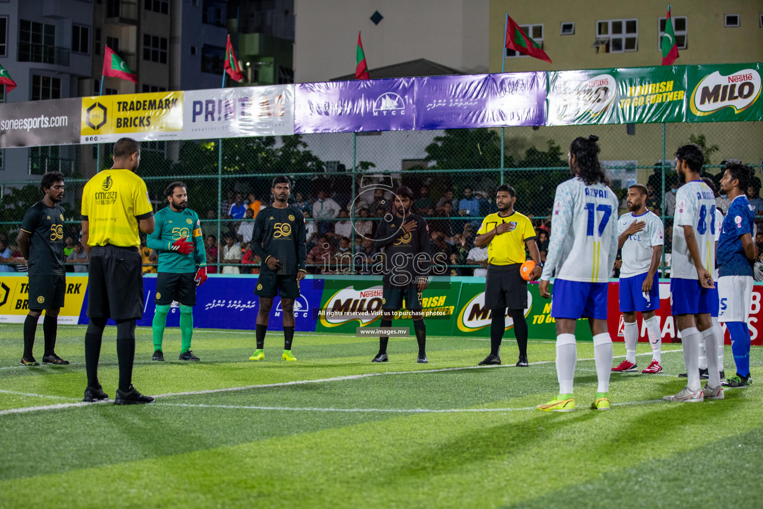 Prison Club vs MACL in the Quarter Finals of Club Maldives 2021 held at Hulhumale;, on 12th December 2021 Photos: Ismail Thoriq / images.mv