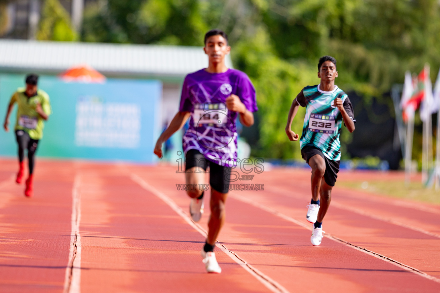 Day 3 of MWSC Interschool Athletics Championships 2024 held in Hulhumale Running Track, Hulhumale, Maldives on Monday, 11th November 2024. 
Photos by: Hassan Simah / Images.mv