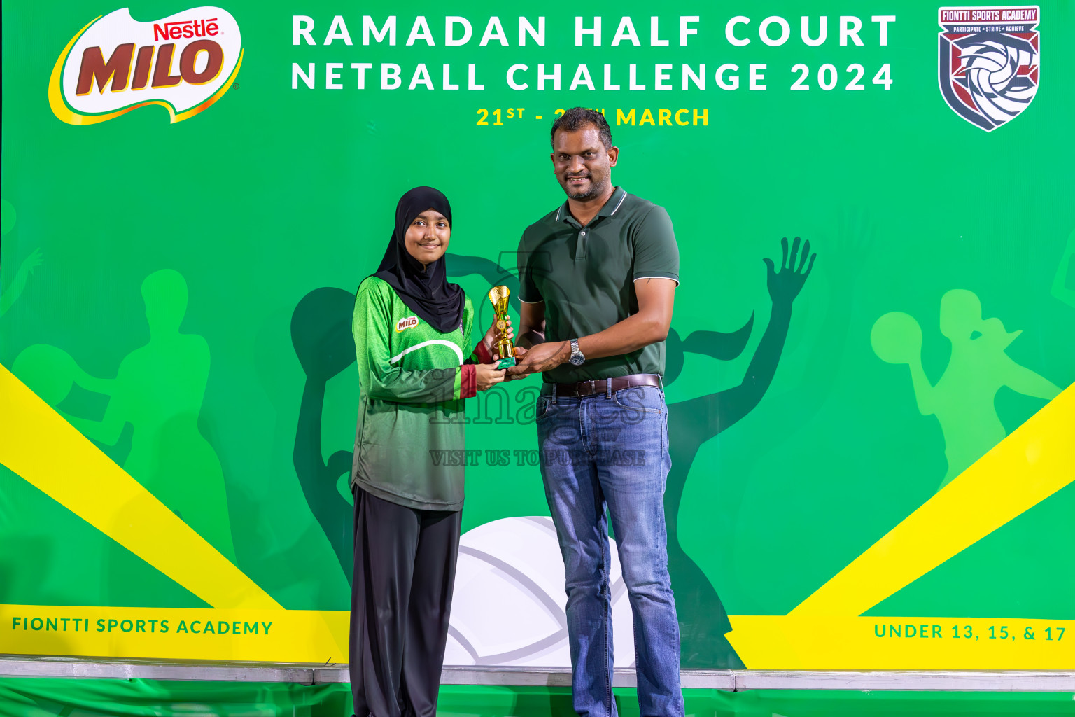 Finals of Milo Ramadan Half Court Netball Challenge on 24th March 2024, held in Central Park, Hulhumale, Male', Maldives
Photos: Ismail Thoriq / imagesmv