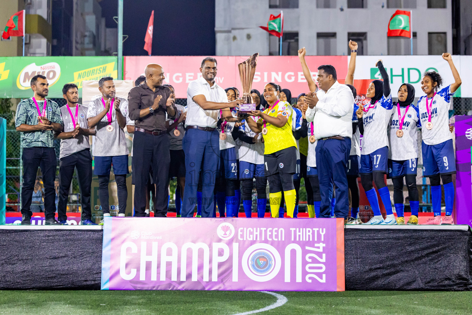 MPL vs POLICE CLUB in Finals of Eighteen Thirty 2024 held in Rehendi Futsal Ground, Hulhumale', Maldives on Sunday, 22nd September 2024. Photos: Nausham Waheed, Shu / images.mv