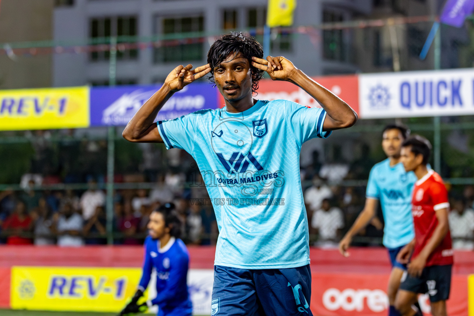 HA. Dhidhdhoo VS HDh. Nolhivaran on Day 33 of Golden Futsal Challenge 2024, held on Sunday, 18th February 2024, in Hulhumale', Maldives Photos: Hassan Simah / images.mv