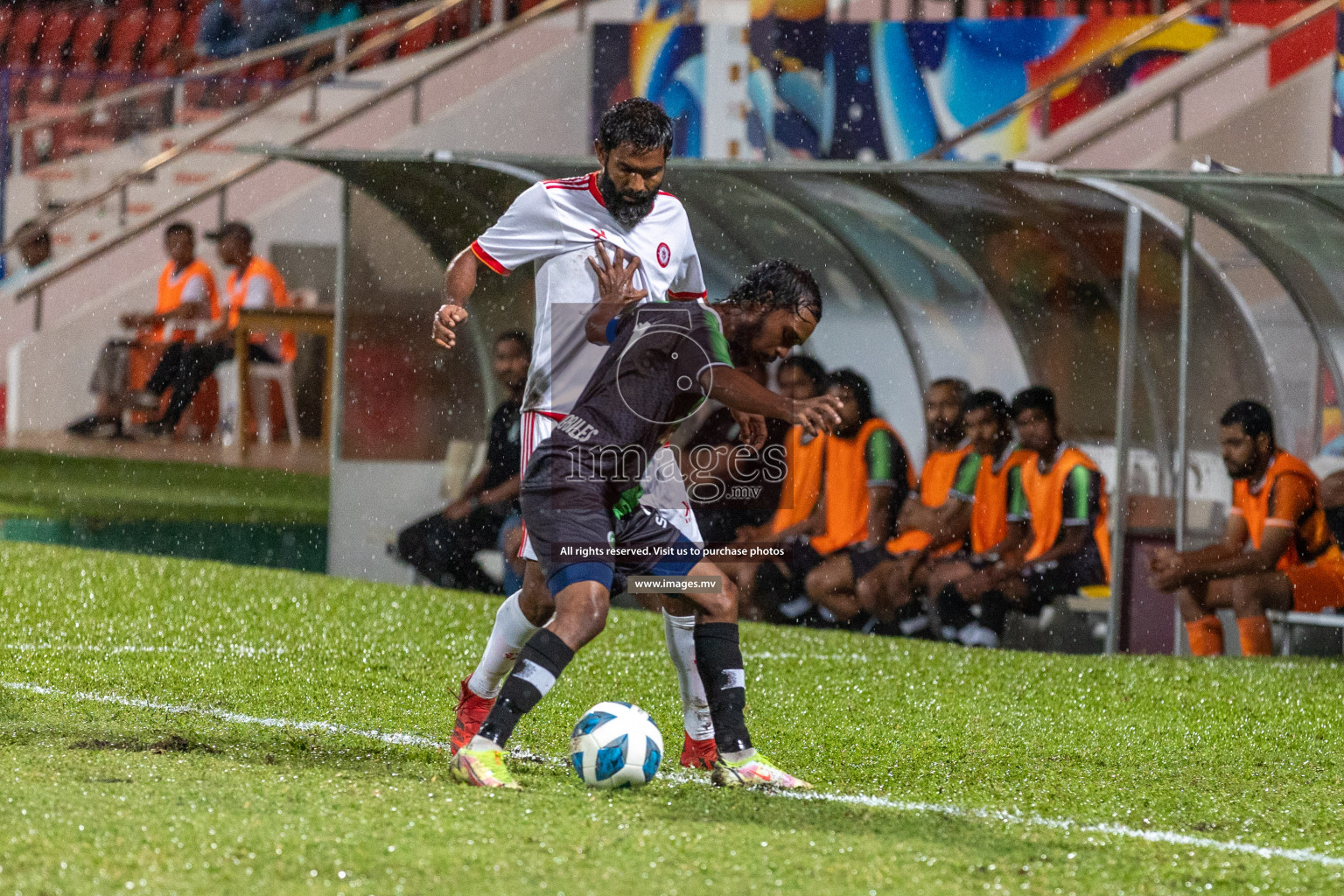 JJ Sports Club vs Buru Sports Club in the 2nd Division 2022 on 18th July 2022, held in National Football Stadium, Male', Maldives Photos: Hassan Simah / Images.mv