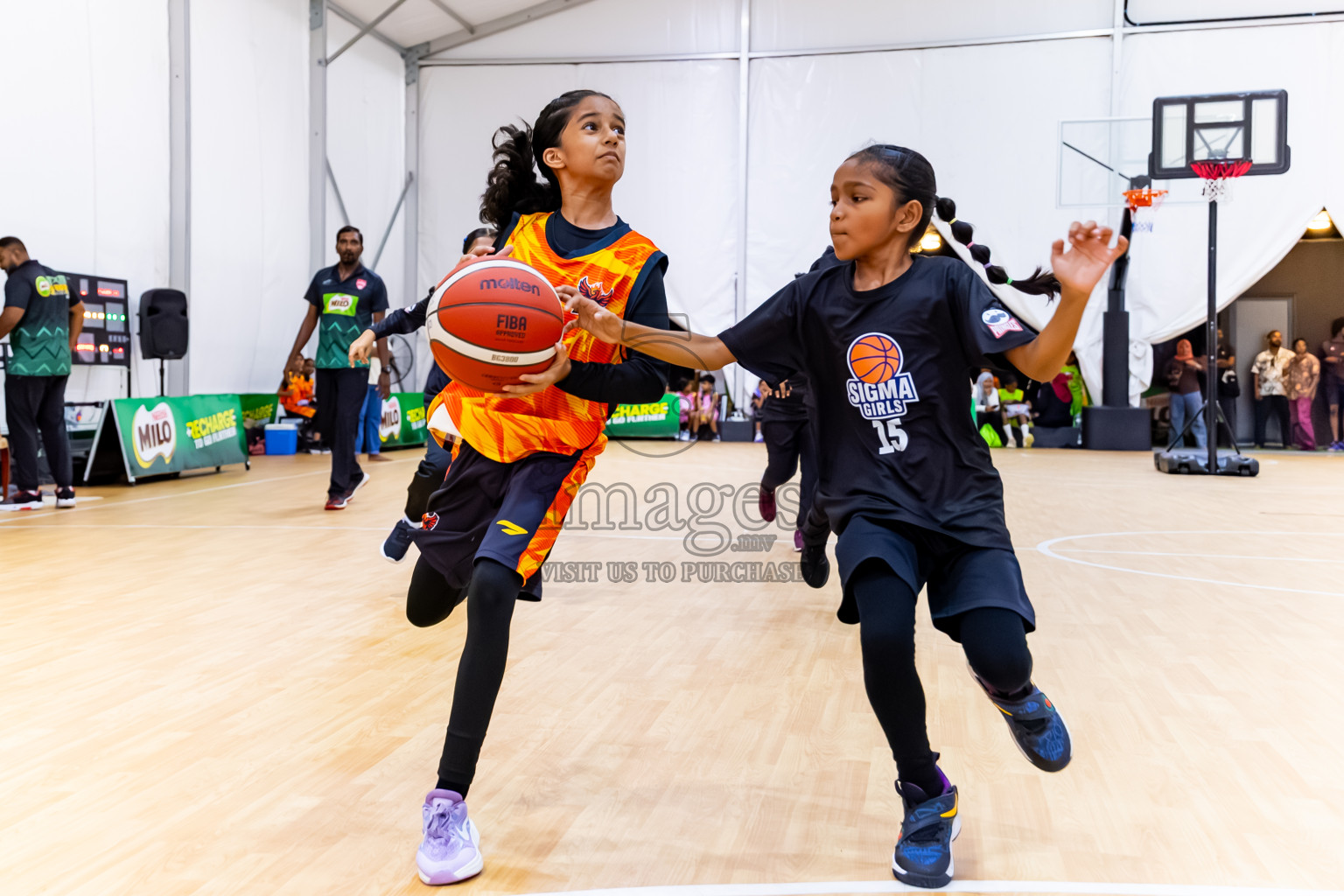 Day 3 of Milo 5 x 5 Junior Challenge 2025 - Basketball tournament held in Basketball Training Center, Male', Maldives on Saturday, 11th October 2025. Photos by: Nausham Waheed, Hassan Simah / Images.mv
