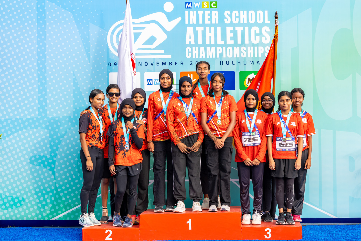 Day 6 of MWSC Interschool Athletics Championships 2024 held in Hulhumale Running Track, Hulhumale, Maldives on Thursday, 14th November 2024. Photos by: Ismail Thoriq / Images.mv