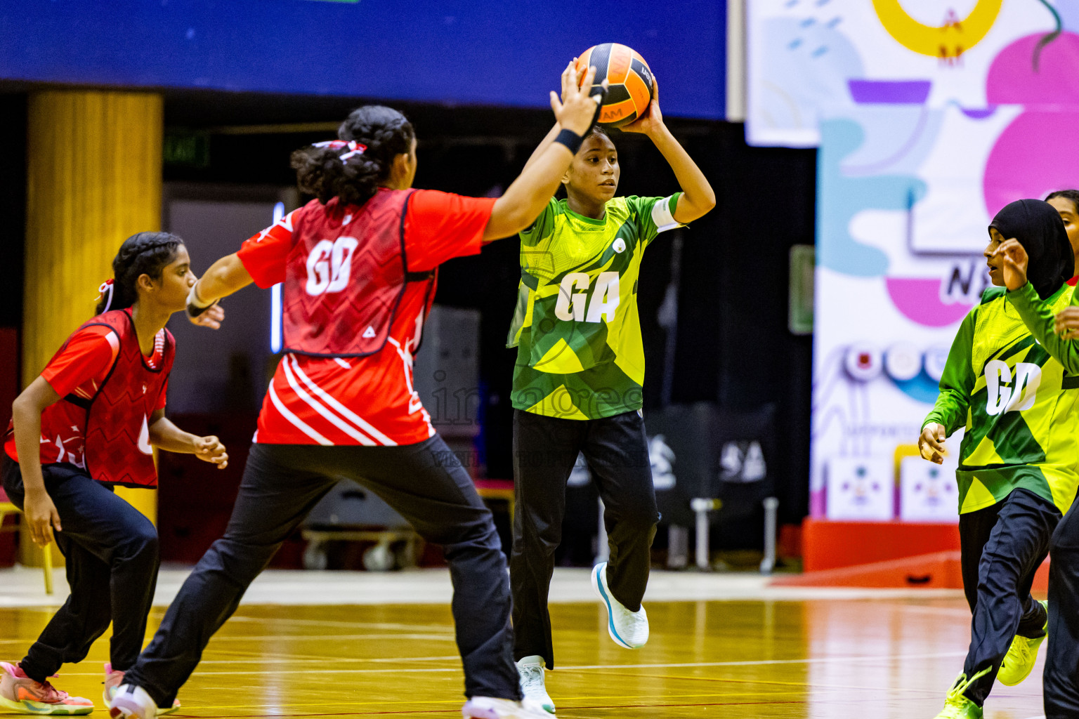 Day 14 of 25th Inter-School Netball Tournament was held in Social Center at Male', Maldives on Sunday, 25th August 2024. Photos: Nausham Waheed / images.mv