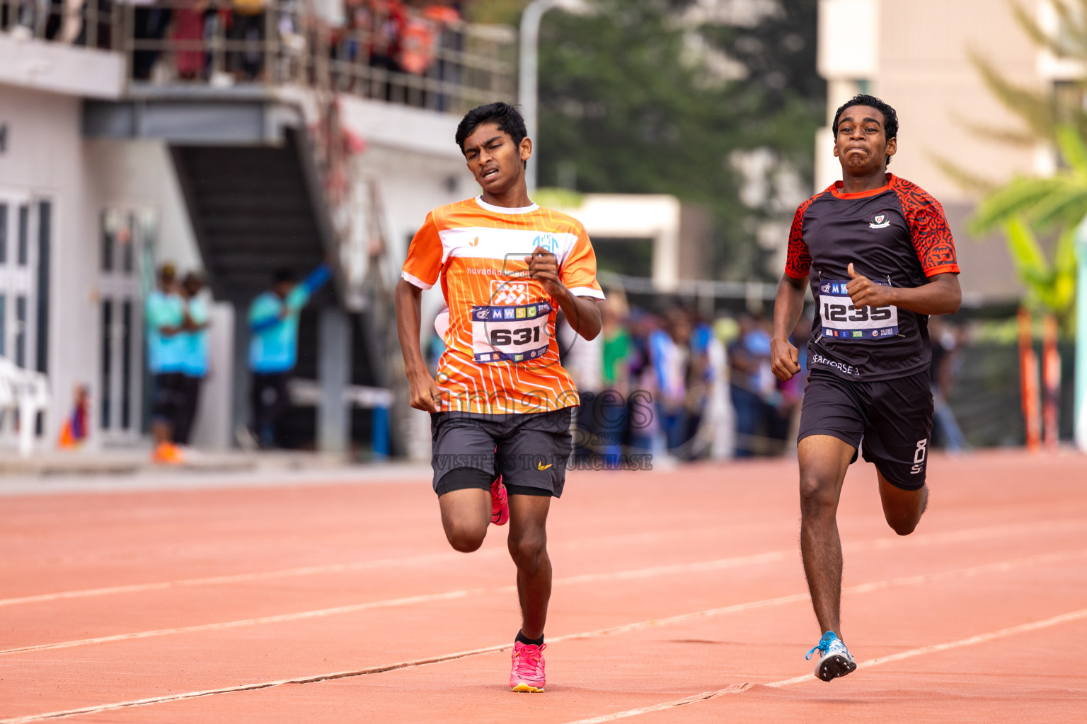 Day 6 of MWSC Interschool Athletics Championships 2024 held in Hulhumale Running Track, Hulhumale, Maldives on Thursday, 14th November 2024. Photos by: Ismail Thoriq / Images.mv