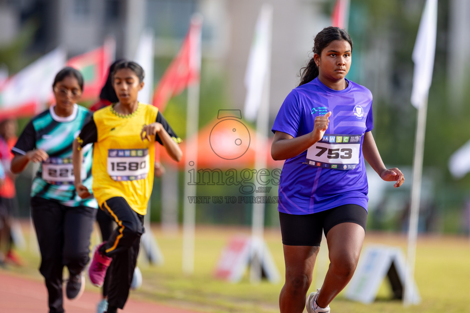 Day 3 of MWSC Interschool Athletics Championships 2024 held in Hulhumale Running Track, Hulhumale, Maldives on Monday, 11th November 2024. 
Photos by: Hassan Simah / Images.mv